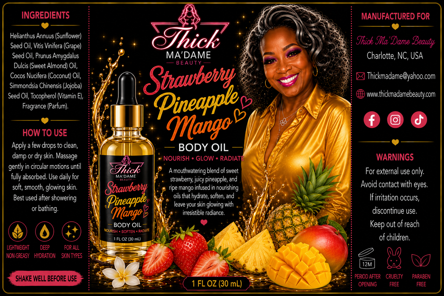 Strawberry Pineapple Mango Body Oil