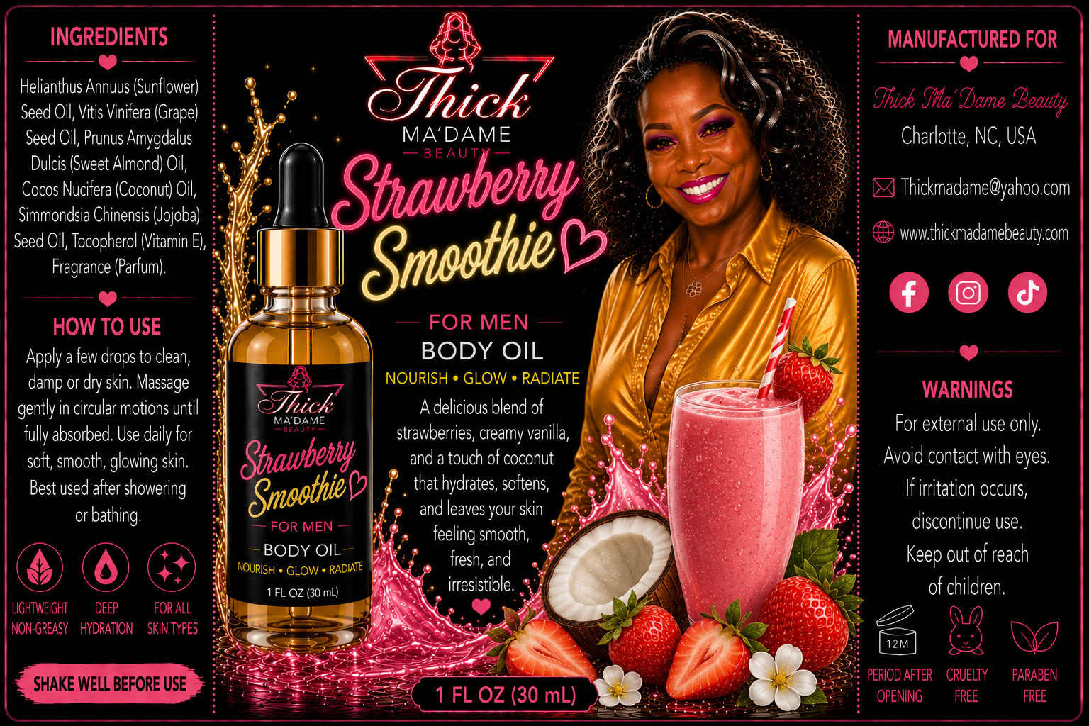 Strawberry Smoothie Body Oil