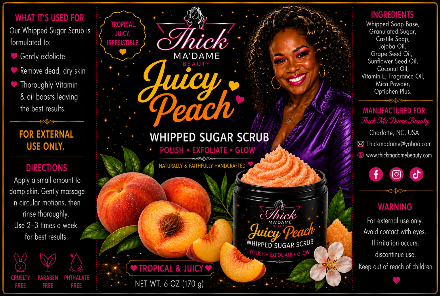 Juicy Peach Sugar Scrub