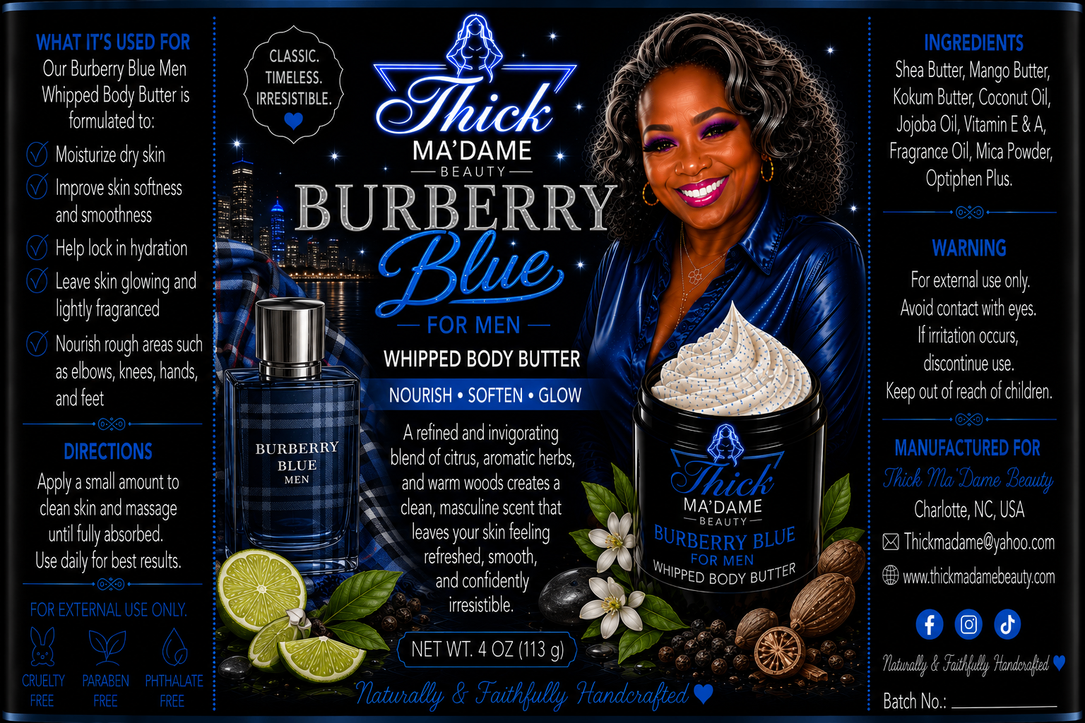 Burberry Blue For Men Body Butter