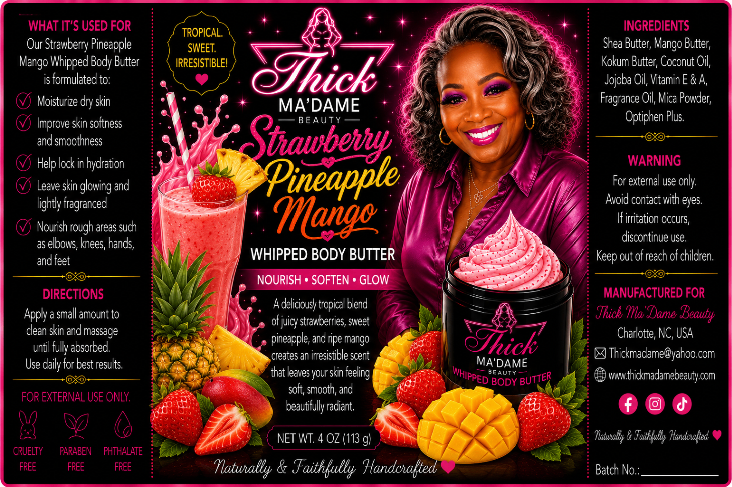 Strawberry Pineapple Mango Body Butter
