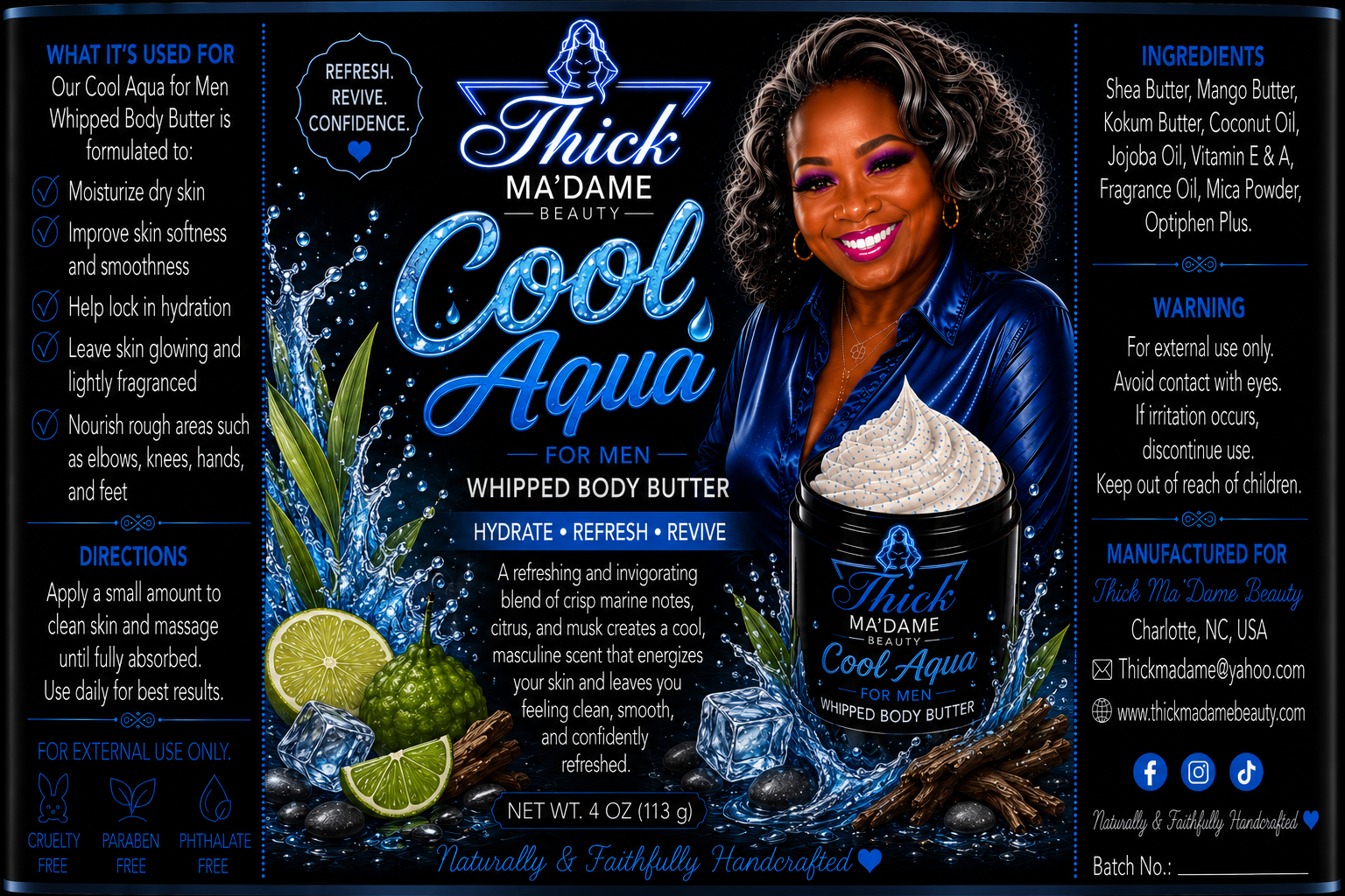 Cool Aqua For Men Body Butter
